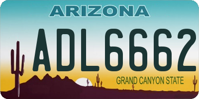 AZ license plate ADL6662