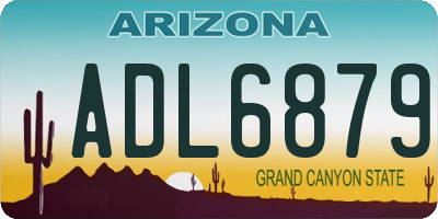 AZ license plate ADL6879