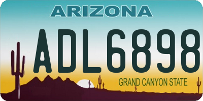 AZ license plate ADL6898