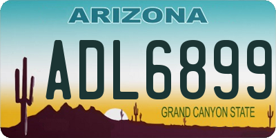 AZ license plate ADL6899