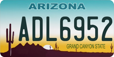 AZ license plate ADL6952