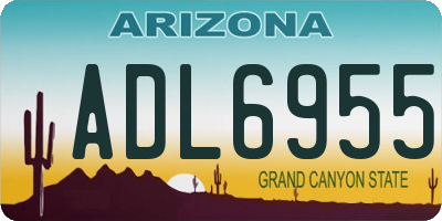 AZ license plate ADL6955