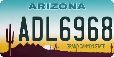 AZ license plate ADL6968