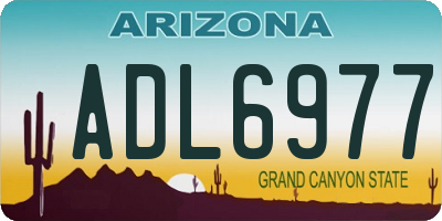 AZ license plate ADL6977