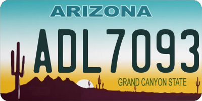 AZ license plate ADL7093