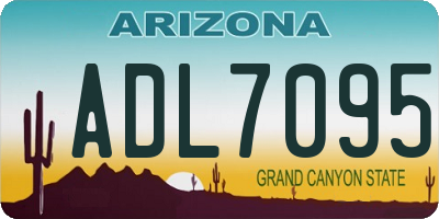 AZ license plate ADL7095