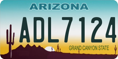 AZ license plate ADL7124