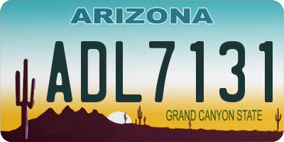AZ license plate ADL7131