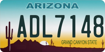 AZ license plate ADL7148