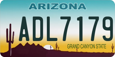 AZ license plate ADL7179