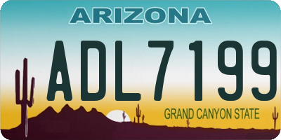 AZ license plate ADL7199