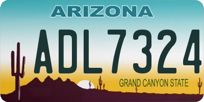 AZ license plate ADL7324