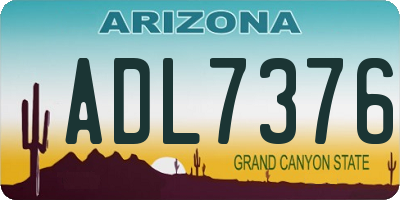 AZ license plate ADL7376