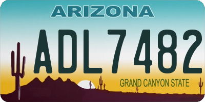 AZ license plate ADL7482