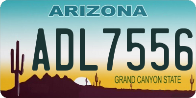 AZ license plate ADL7556