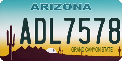 AZ license plate ADL7578