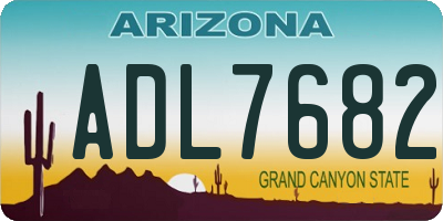 AZ license plate ADL7682