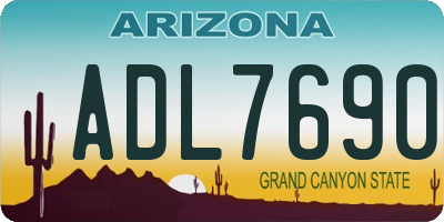 AZ license plate ADL7690