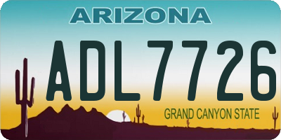 AZ license plate ADL7726