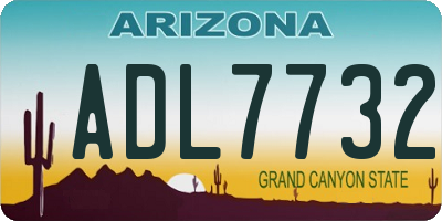 AZ license plate ADL7732