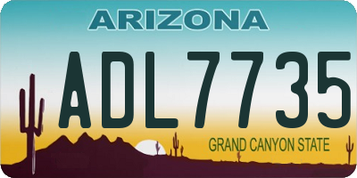 AZ license plate ADL7735