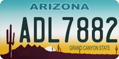 AZ license plate ADL7882