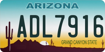AZ license plate ADL7916