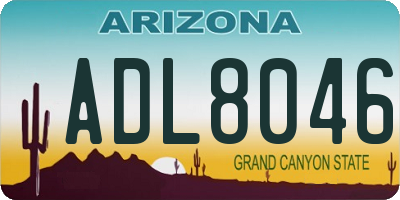 AZ license plate ADL8046