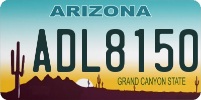 AZ license plate ADL8150
