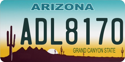 AZ license plate ADL8170