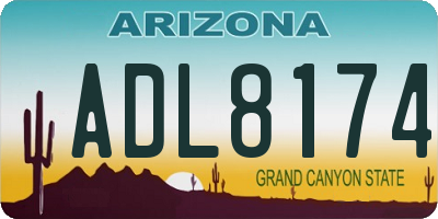 AZ license plate ADL8174