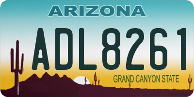 AZ license plate ADL8261