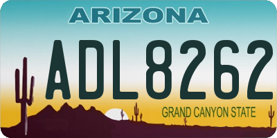 AZ license plate ADL8262