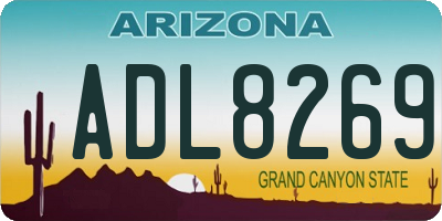 AZ license plate ADL8269
