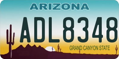 AZ license plate ADL8348