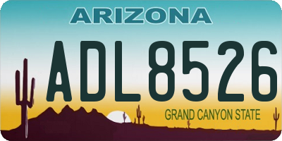 AZ license plate ADL8526