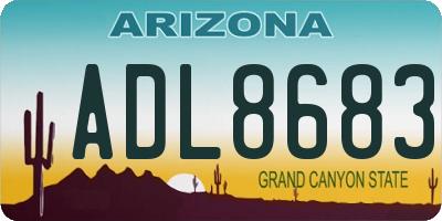 AZ license plate ADL8683