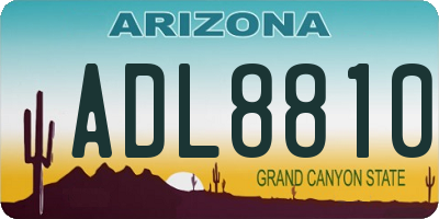 AZ license plate ADL8810