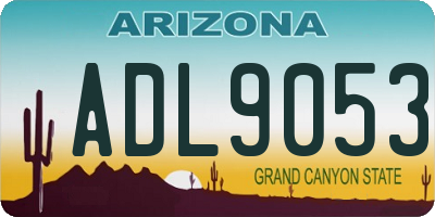 AZ license plate ADL9053