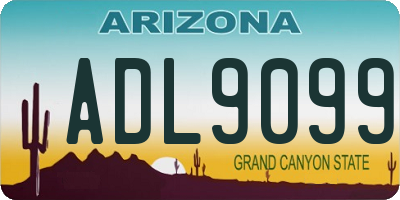 AZ license plate ADL9099