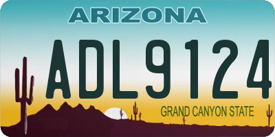 AZ license plate ADL9124