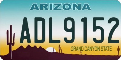 AZ license plate ADL9152