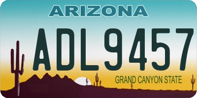 AZ license plate ADL9457