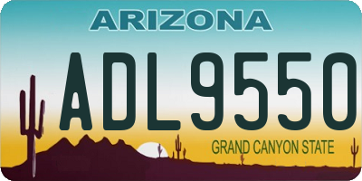 AZ license plate ADL9550