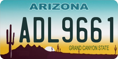 AZ license plate ADL9661