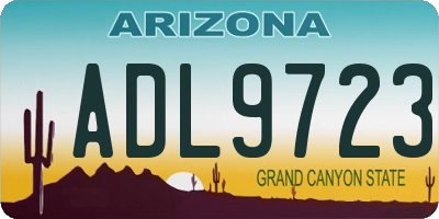 AZ license plate ADL9723