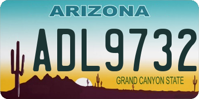 AZ license plate ADL9732