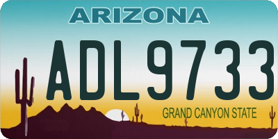 AZ license plate ADL9733