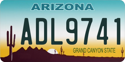 AZ license plate ADL9741