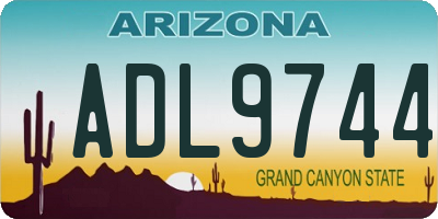 AZ license plate ADL9744